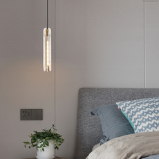 Modern Pendelleuchte LED Zylindrisch Glas Klar Wohnzimmer