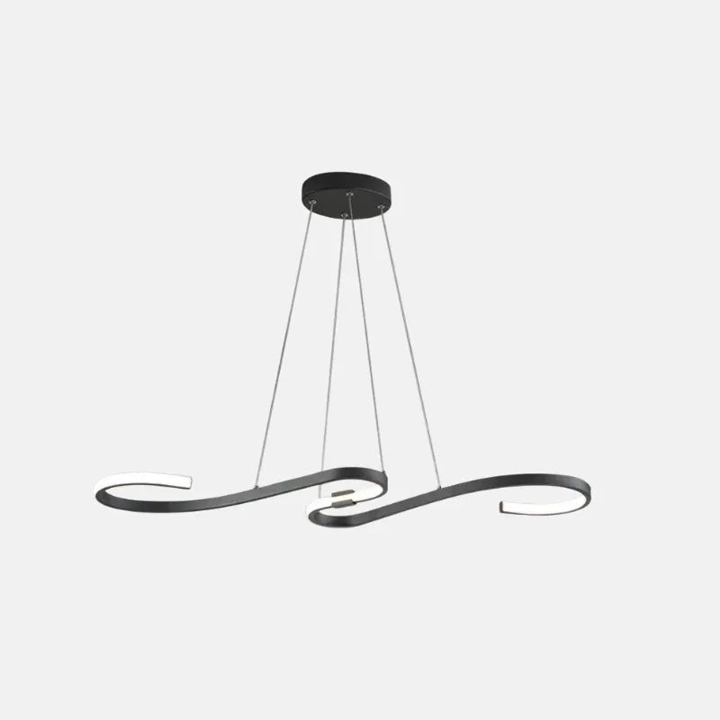 Art Deco Pendelleuchte Metall Schwarz Esszimmer