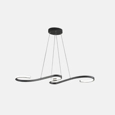 Art Deco Pendelleuchte Metall Schwarz Esszimmer
