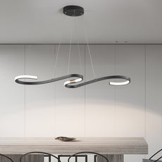 Art Deco Pendelleuchte Metall Schwarz Esszimmer