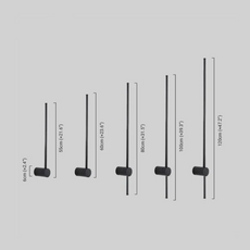 Minimalistische Wandlampe LED Linear Schwarz Metall Schlaf/Wohnzimmer