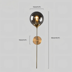 Modern Wandlampe Metall Rauchgrau Schlafzimmer