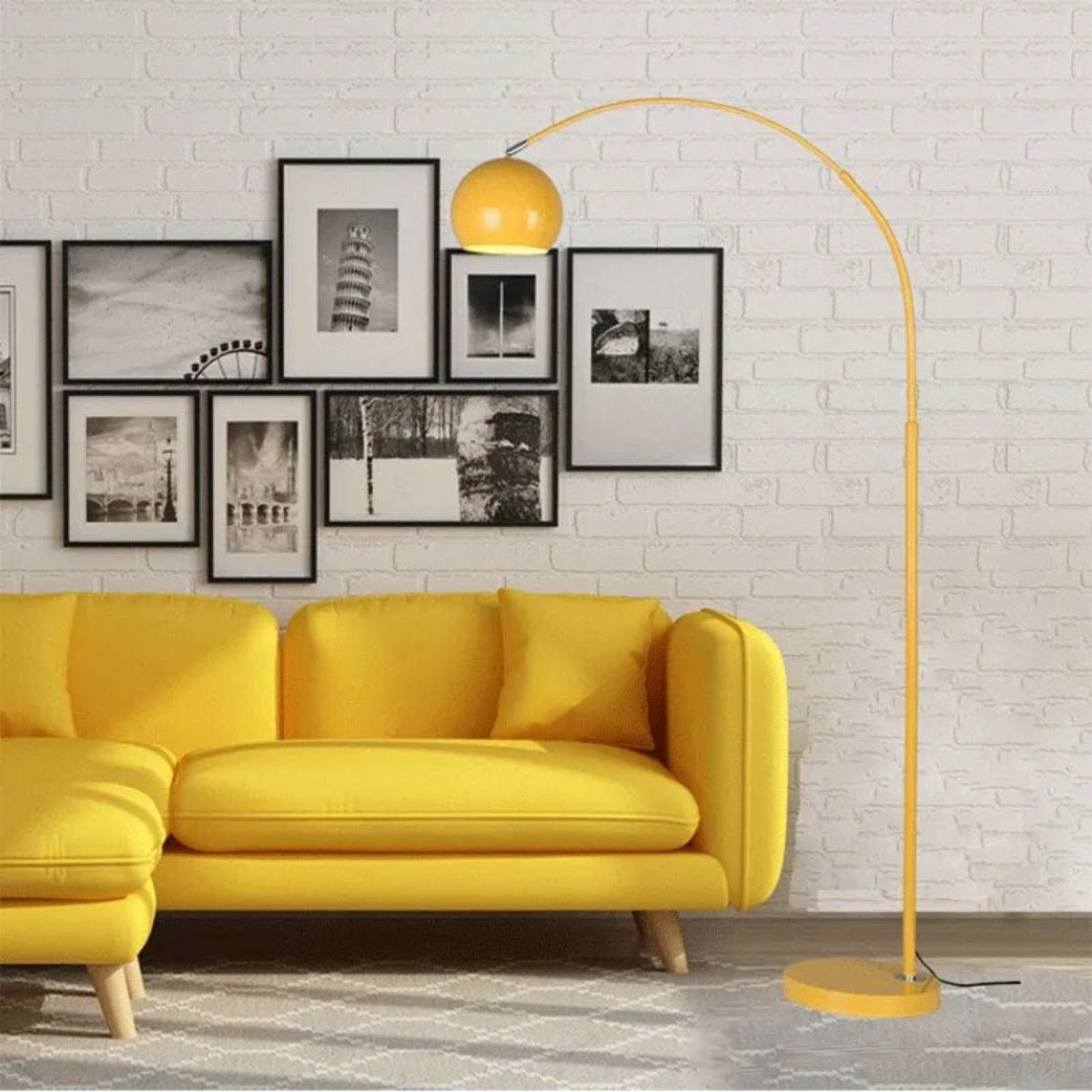 Nordic Stehleuchte Metall Schwarz/Gold Schlafzimmer