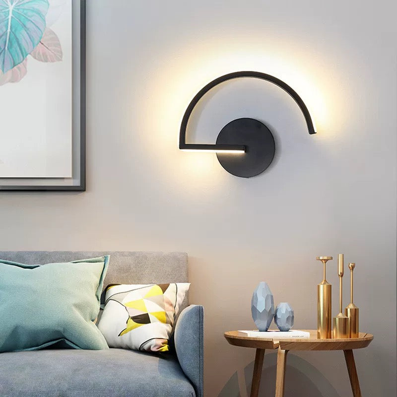 Minimalistisch Wandlampe Metall Schwarz Schlafzimmer
