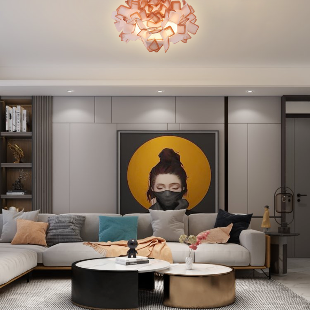 Modern Deckenleuchte LED Blume Acryl Schlafzimmer