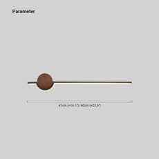 Maßzeichnung der Nordic Holz Metall Wandlampe in Weiß und Gold mit Abmessungen für Badezimmer