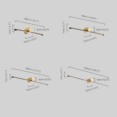 Nordic Wandleuchte Metall Gold Badezimmer