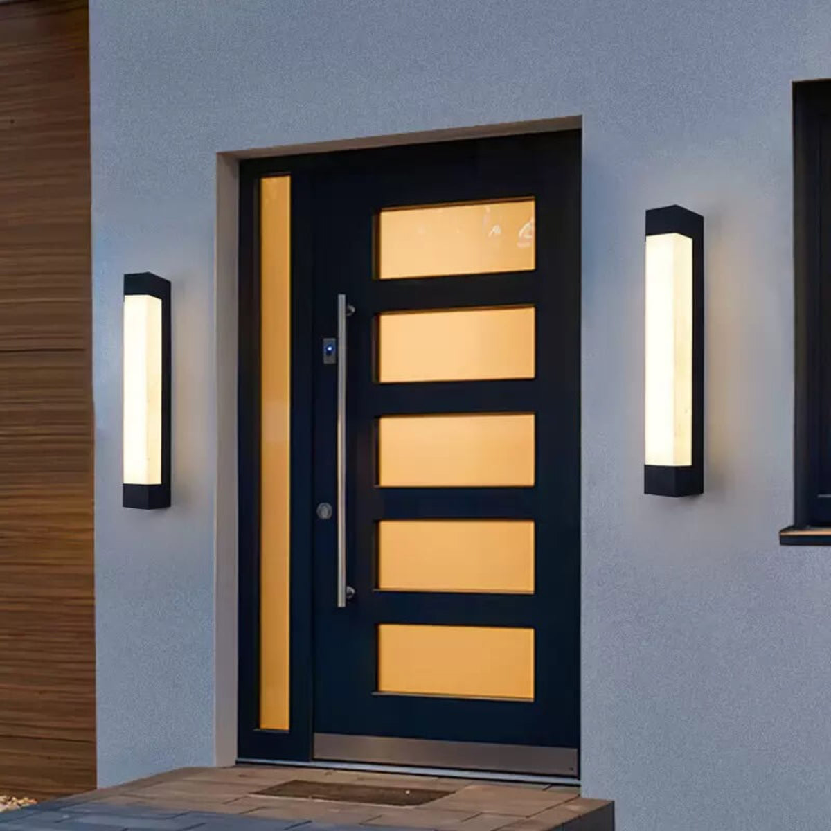 Modern Wandlampe Metall/Acryl Schwarz Terrasse