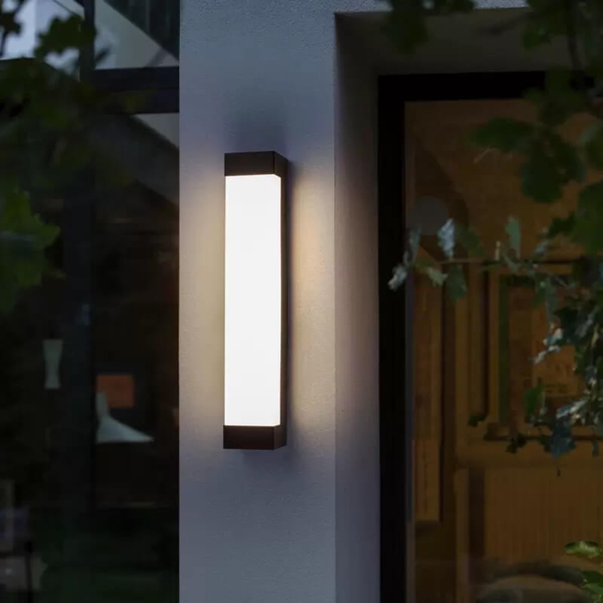 Modern Wandlampe Metall/Acryl Schwarz Terrasse