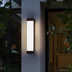 Modern Wandlampe Metall/Acryl Schwarz Terrasse