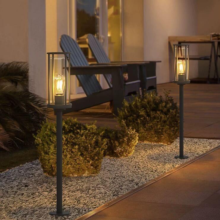 Modern Außenleuchte Metall Schwarz Garten