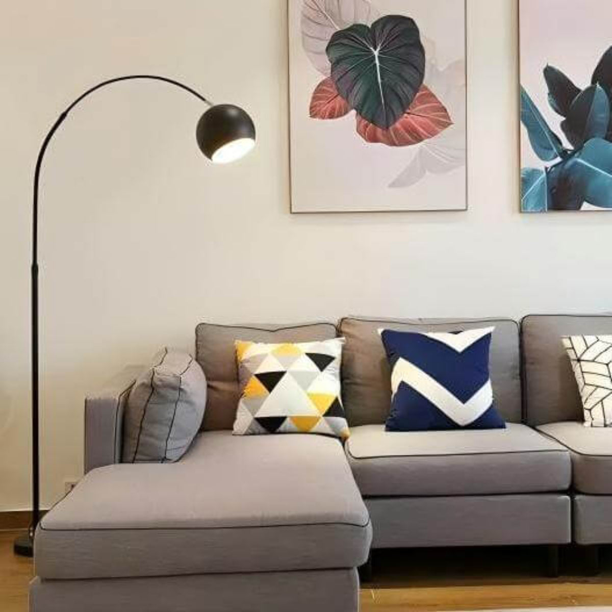 Nordic Stehleuchte Metall Schwarz/Gold Schlafzimmer