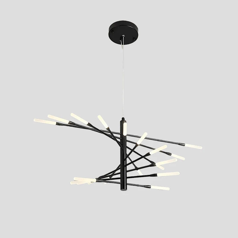 Industrial Pendelleuchte LED Feuerwerkspirale Gold Esszimmer