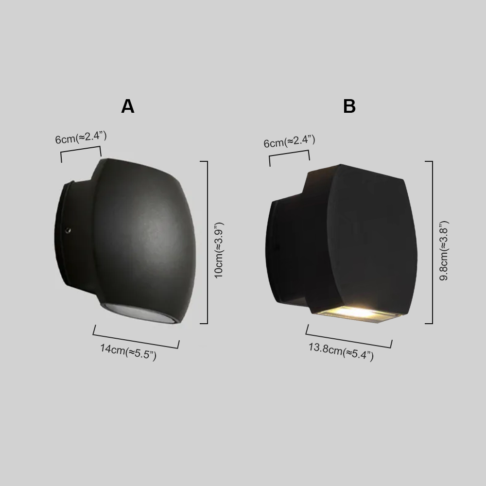 Moderne Außenwandleuchte LED Abgerundet Außenbereich