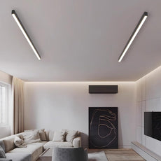 Minimalistisch Deckenleuchte LED Linear Schwarz Acryl Metall Flur