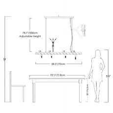 Moderne Pendelleuchte LED Dandelion Metall Ess/Wohnzimmer