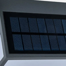 Industrial Außenwandleuchte LED Sensor Solar Acryl Schwarz Hof