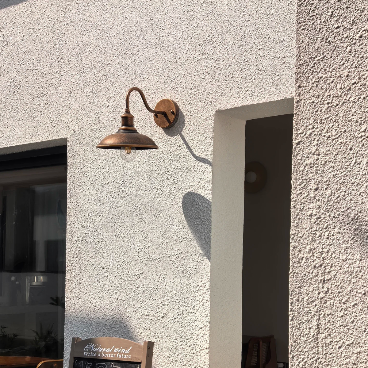 Vintage Außenwandleuchte LED Antikes Messing Metall Außenbereich/Garten