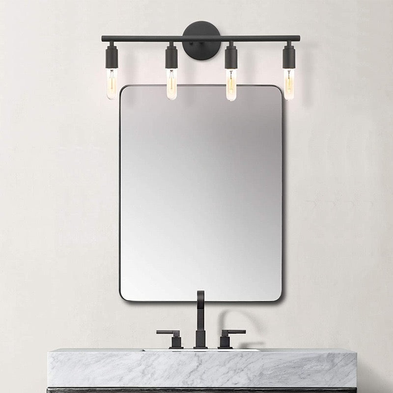 Industriell Wandlampe Metall Schwarz Badezimmer