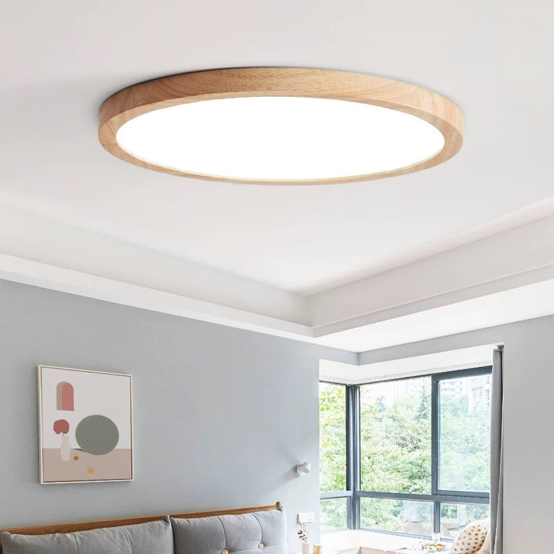 Modern Deckenleuchte Holz Massivholzfarbe Schlafzimmer