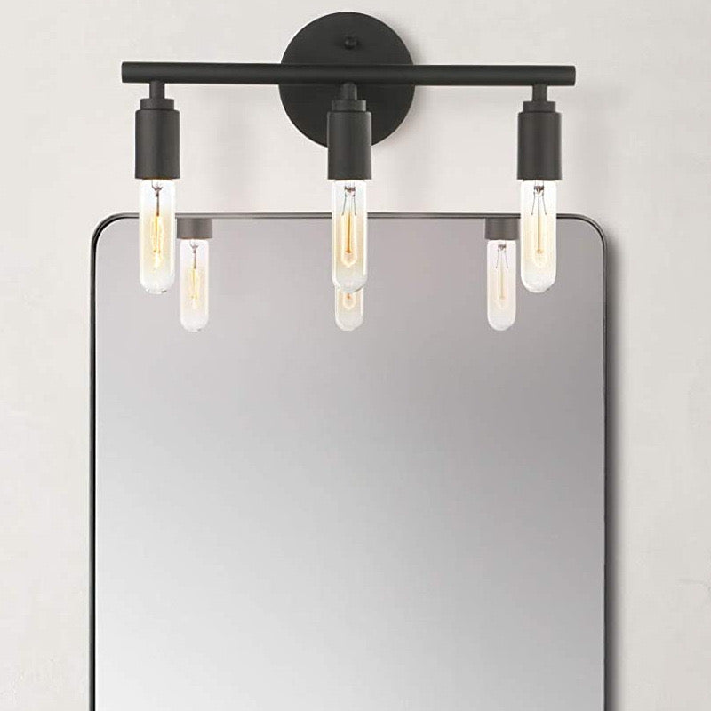 Industriell Wandlampe Metall Schwarz Badezimmer
