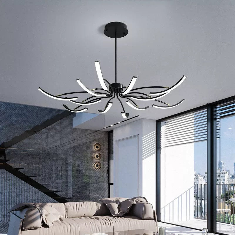 Nordic Pendelleuchte Metall Gold Wohnzimmer