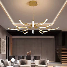 Nordic Pendelleuchte Metall Gold Wohnzimmer