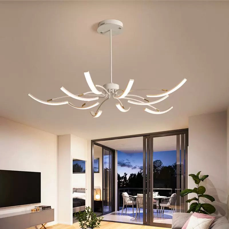 Nordic Pendelleuchte Metall Gold Wohnzimmer