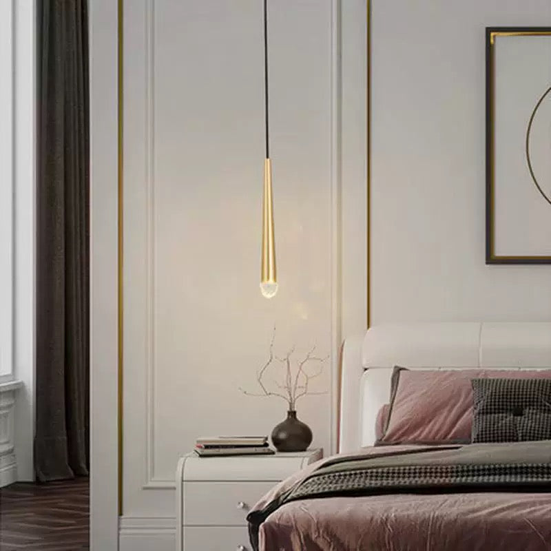 Minimalistisch Pendelleuchte Acryl Gold Esszimmer