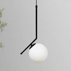 Minimalistisch Pendelleuchte Metall Schwarz Schlafzimmer