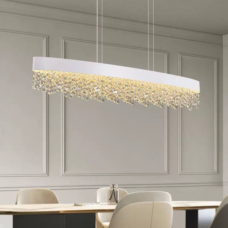 Modern Pendelleuchte Metall Braun Esszimmer