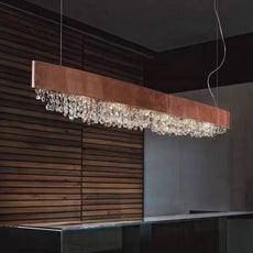 Modern Pendelleuchte Metall Braun Esszimmer