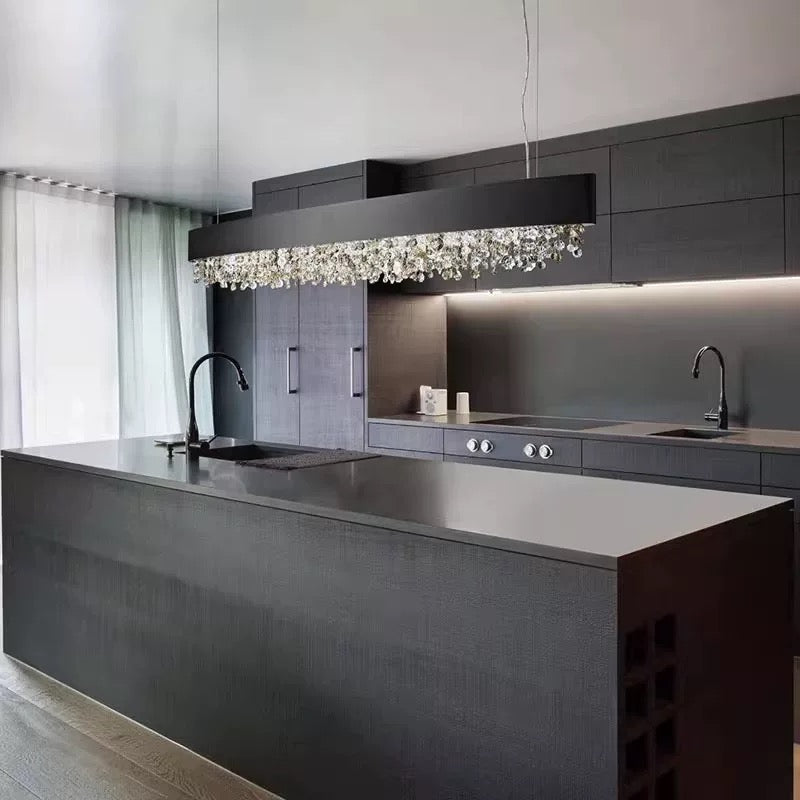 Modern Pendelleuchte Metall Braun Esszimmer
