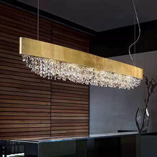 Modern Pendelleuchte Metall Braun Esszimmer