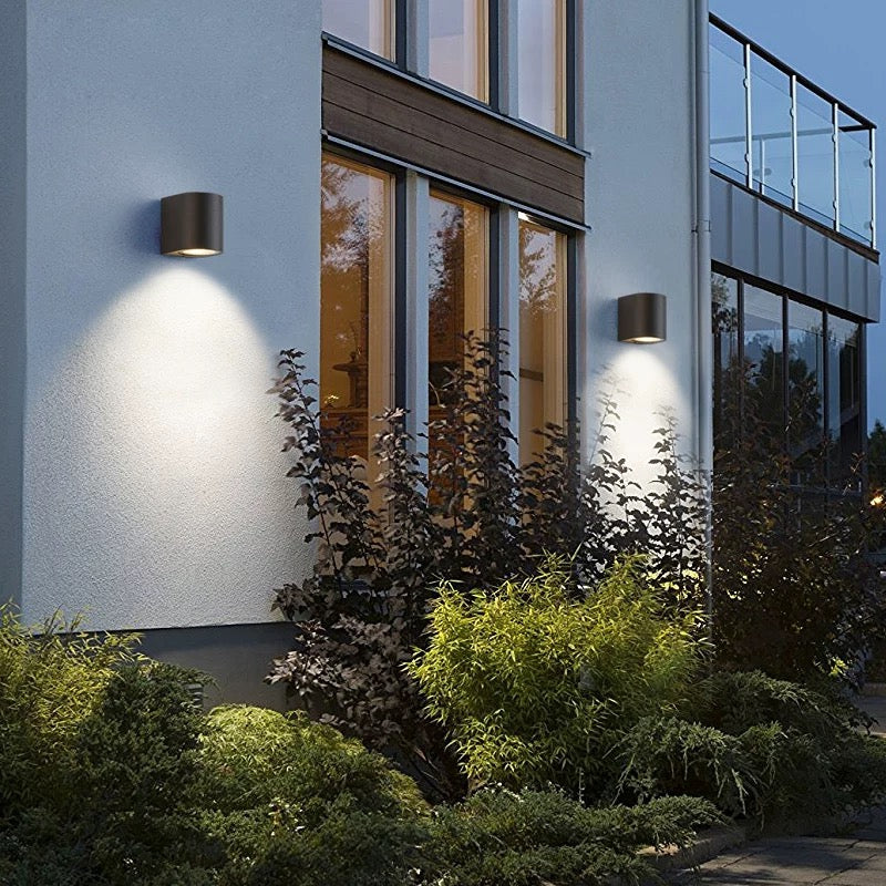Modern Wandlampe Metall Schwarz Hof